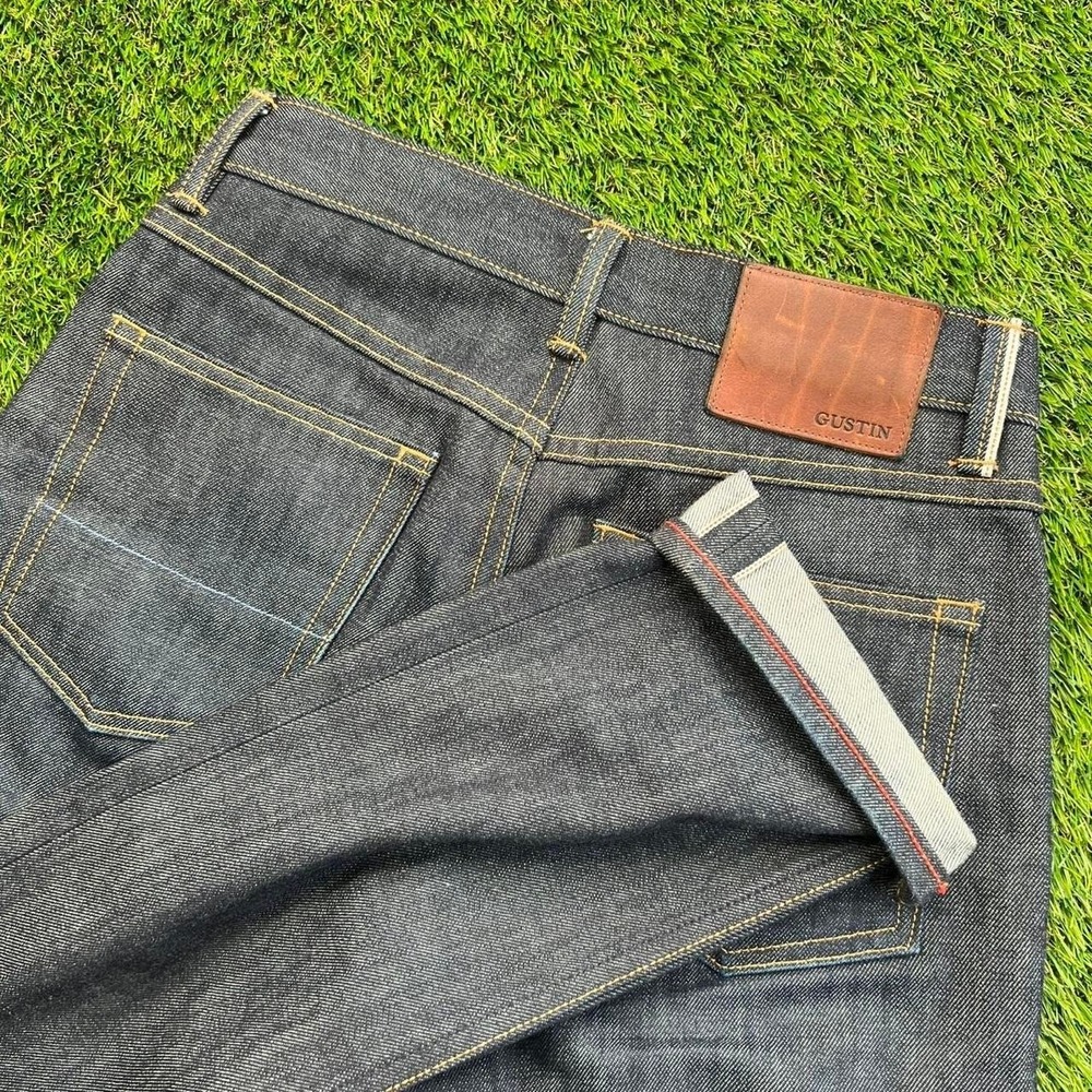 Gustin Selvedge Raw Denim Jeans 29 Slim USA Japanese Indigo Premium Heritage